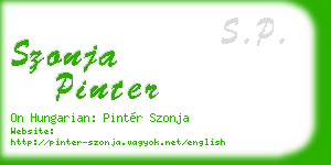 szonja pinter business card